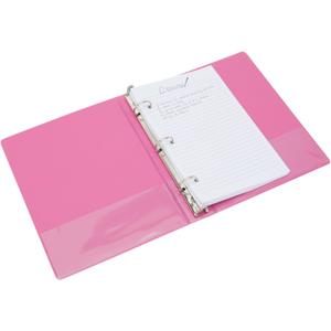 Paper Junkie Mini Pink 3 Ring Binder for 5.5 x 8.5-Inch Paper, 1-Inch Round Rings, School and Office Supplies - Pack of 4 Mini Binder