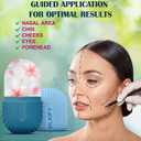 3 x Ice for Face Roller Massager, Eyes and Neck Naturally Conditioning and Skin Care,Eye Bag De-Puffing,Reduce Migraine Pain,Reusable Massage Silicone Ice Mold (Blue)