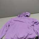 SHEWIN Women's Casual Hoodies Long Sleeve Solid Lightweight Pullover Tops Loose Sweatshirt with Pocket (X-Small, Purple)
