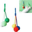 2 Pcs Hanging Cat Toys Sisal Ball – Interactive Cat Scratcher Toy with Sisal Rope, Scratching Replacement for Cage Accessories, Indoor Fun for Cats