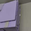 Folding Utility Cart Portable Rolling Crate Handcart Shopping Trolley Collapsible Tool Box, with Lid, on Rotate Wheels, for Grocery, Shopping, Office, Teacher, Camp,File (Purple)