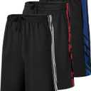 Real Essentials 3 Pack: Men's Mesh Athletic Performance Gym Shorts with Pockets (3XL)