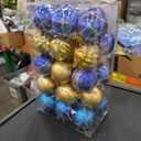 SHareconn 30ct 2.36 Inch Christmas Tree Balls Ornaments, Colored Shatterproof Plastic Decorative Baubles Decorations for Xmas Tree Decor Holiday Party Wedding Decoration (Red & Green Gold, 60mm)