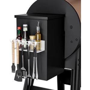 Magnetic Storage Bin for Traeger Grills, Traeger Accessories Compatible with Traeger Pro 22, Pro 34, Pro 575, Pro 780, Ironwood 885/650 & Z GRILLS, PIT BOSS Wood Pellet Smoker (White 1 Pack)