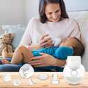 One Full Set Milk Collector Cup 17mm Only Compatible with Momcozy S12 Pro/S9 Pro Breast Pump NOT for S9/S12, S12 Pro/S9 Pro Wearable Breast Pump Replacement Parts with 17mm Flange