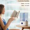 Large Room Humidifier for Bedroom Home 7.8L, Covering 600 ft, Top Fill Cool Mist Ultrasonic Air Humidifier with Essential Oil Diffuser, Whisper Quiet, Dual Mist, 44H Runtime & Timer Function