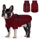 Dog Jackets for Large Dogs Boy, Reflective Warm Fleece Sweater for Dogs, Zipper Coat with D-Ring Winter Big Dog Clothes Cold Weather Coats, Grey XXX-Large