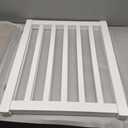 LZRS 2-Panel Wooden Free Standing Foldable Dog Gate Indoor Solid Hardwood 24" High, Step-Over Safety Pet Gate for Doorways, Stairs & Small Spaces - Indoor Use, White