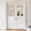 NICETOWN Linen Blackout French Door Curtains, Privacy Door Window Curtains, 26 X 50 Inch Long Room Darkening Blinds, Thermal Insulated Shades for Bedroom, 1 Panel, Cream