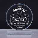 Uniquilling Pastor Gifts for Women Men, Crystal Plaque with Box Packaging, Thank You Gifts for Pastors, Christmas Retirement Birthday Pastors Gift