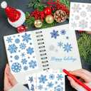 180 Self-Adhesive Snowflake Shaped Stickers - Christmas Party Favor Decoratives for Supplies, Cards, Gift Bags & Presents