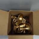 Gold Taper Candle Holder Set of 12, Hewory Short Skinny Brass Candlestick Holders, Vintage Small Low Metal Candles Sticks for Wedding Centerpieces Christmas Birthday Party Holiday Dinning Table Decor