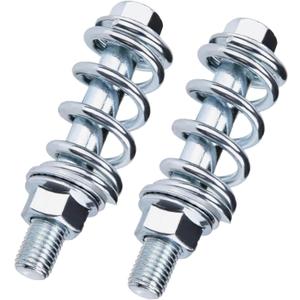 2Sets Car Exhaust Manifold Bolts Muffler Repair Kit,Steel M10x1.5 MM Exhaust Bolts and Nuts Flange Repair Kit with Springs for Exhaust Manifold Gasket Reduce Vibration Universal Car Accessories