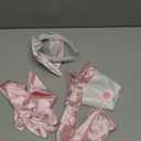 Zhanmai Bunny Costume Set - Including Ear Headband, Cuffs and Tail Accessory for Easter Party (Pink)