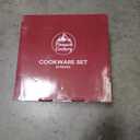 15-Piece White Granite Nonstick Cookware Set – Detachable Handles & Tempered Glass Lids – Stackable & Cool-Touch - Induction & Oven Safe to 480°F - Scratch-Resistant, PFOA & PFOS-Free