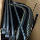 DUMOS 26 Inch Counter Height Bar Stools Set of 4, Modern Faux Leather High Barstools with Back and Metal Leg, Bar Chairs for Kitchen lsland, Black