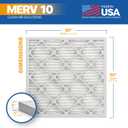 BNX TruFilter 20x20x1 MERV 10 (6-Pack) AC Furnace Air Filter - MADE IN USA - Pleated Air Conditioner HVAC AC Furnace Filters - Removes Odor, Mold, Bacteria, Smoke