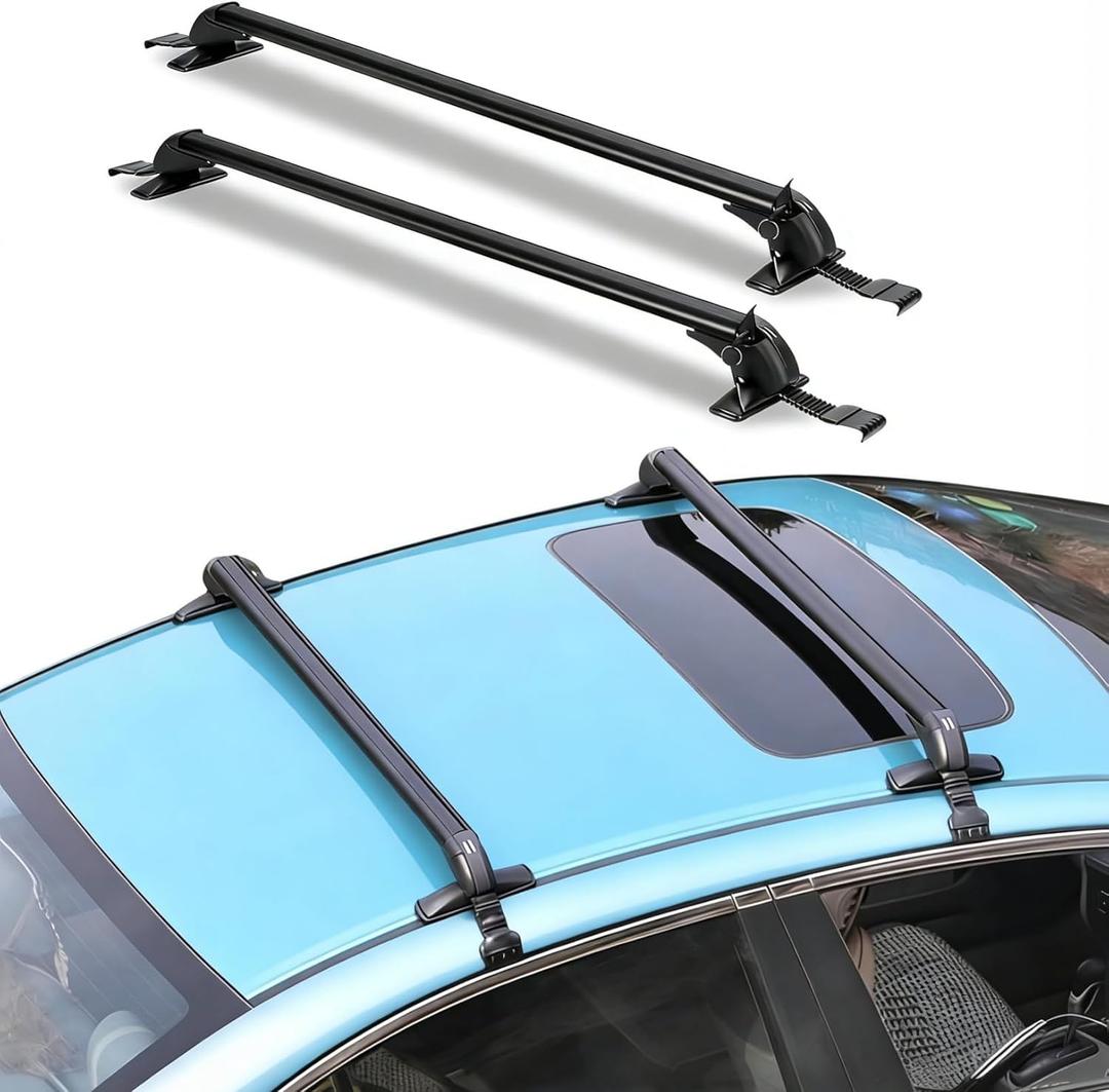 Universal Car Roof Rack, 43" Cross Bars with Anti-Theft Lock, Adjustable Aluminum Alloy Crossbars Heavy Duty Roof Crossbars for Car Roof Cargo Carrier, 165LBS Max Load