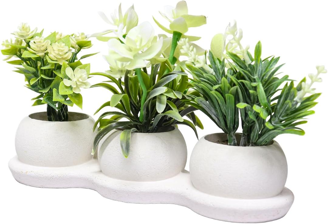 Uguisu Artificial Bonsai Faux Plants, Approx. 12-inch Indoor Artificial Plant for Home, Office, Desk, Living Room, Bathroom, Shelf, and Dining Table Decoration