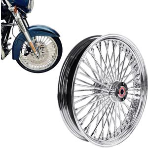 21 * 3.5'' Stainless Steel Spokes Front Dual Wheels W/ABS Bearing for 2008-later Touring 21 Inch Harley Wheels and Rims Updating