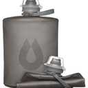 HydraPak Stow - Collapsible Backpacking Water Bottle (350ml, 500ml, 1L) - BPA Free, Ultra Light, Spill-Proof Twist Cap (Mammoth Grey)