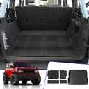 Rongtaod Cargo Mat Compatible with 2021-2024 2025 Ford Bronco 4 Door Trunk Mat Cargo Mat Cargo Liner Back Seat Cover Protector 2023 Bronco Accessories (Trunk Mat+Backrest Mats)
