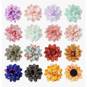 20 Pcs Flowers Dog Collar Pet Bow Ties Multi-color Sunflower Dog Charms Flower for Accessories Small Medium Large Cat Puppy Collar Attachment Embellishment Bows Grooming Supplies