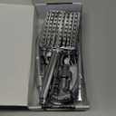 MakeFit Filtered Shower Head - 6 Modes High Pressure Handheld Shower Head with Filter Mineral Beads, Detachable Handheld Showerhead Set with Stainless Steel Hose and Shower Arm Bracket (Chrome)