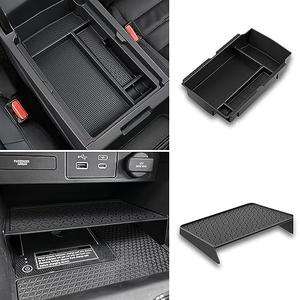 YPHUIKI 2PCS Center Console Organizer Compatible with Honda CRV 2023 2024 2025 2026 Accessories CR-V Hybrid Sport Armrest Storage Box Organizer Tray ABS Material