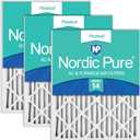 Nordic Pure 20x35x2 Pleated MERV 14 Air Filters 3 Pack