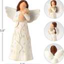 Hand-Painted Resin Angel Holding Cat Memorial Figurine - 5.8-Inch Sympathy Gift for Pet Loss, Comforting Remembrance Keepsake for Cat Lovers & Cat Moms, Healing Tribute to Cherished Companions