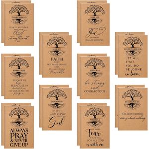 Kosiz 20 Pcs Christian Gift Bulk Bible Verse Prayer Journal Inspirational Mini Christian Notebooks Religious Scripture Gift for Women Men Student Sunday School Church Members Easter Party Favor
