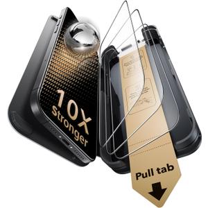 ESR Accessory Glass by Corning 3 Pack 9H+ Glass for iPhone 17 Pro Max Screen Protector, with AR Anti-Reflective Technology, Military Grade Shatterproof & Durable with UltraFit Tray