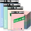 Oududianzi Multi Size Poly Mailers Variety Pack(10 Each: 14x19,12x15,11x15,10x13), 40Pack Assorted Size Shipping Bags, Mailers Poly Bags, Self-Seal Polymailers, Packaging Bags for Shipping
