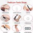 Electric Foot Callus Remover, Foot File, Rechargeable Foot File Set with 4 Different Roller Heads, Professional Pedicure Tools to Remove Cracked Heels and Dead Skin, for Feet Hands Spa