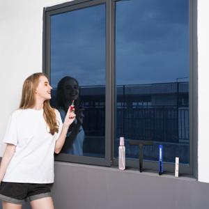One Way Window Privacy Film with Tools, Malleable Window Tint for Home, Two Sided Protective Film, Static Cling, Removable, Reusable, Anti-UV, Anti-Glare, Heat Blocking (Blue, 23.6Inch×196.9Inch)