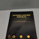 Zippered Padfolio Organizer, WRIYES Leather Planner Binder, 10.2 Inch Portfolio Folder for Documents, Letter Size Business Card Holder for Men&Women (Brown)