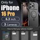 Innaght Magnetic for iPhone 16 Pro Case with Stand,Compatible with MagSafe,Rugged,Heavy Duty,Protective case Kickstand,[Built-in Invisible Stand],Black