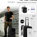 AUROTIER Rolling Tactical Laptop Backpack, 17 Inch Wheeled Computer Backpack for Men and Women, Roller Carry on Luggage for Work Travel, Overnight Molle Outdoor Hiking Bag with Wheels, Black, Medium