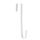Sattiyrch 12" Wreath Hanger for Front Door, Steel Over The Door Hanger Hook, Wreath Door Hanger (White, 1)