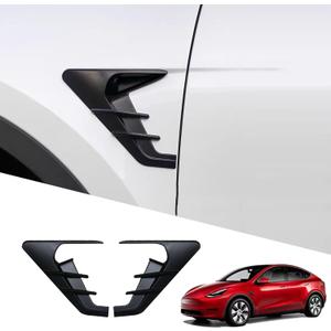 YHCDSEA for 2024 2025 Tesla Model Y HW4.0 Side Camera Indicator Protection Cover Decoration Accessories fit for Tesla Model Y with HW4.0 (Matt Black)