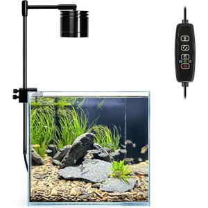 Aquarium Light Fish Tank Light LED Clip-on Freshwater Light Full Spectrum Aquarium Grow Light Aquarium Light 5 Gallon Mini Aquarium lamp 15W