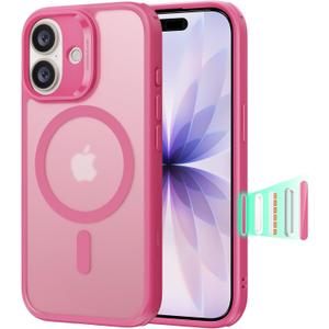 ESR for iPhone 17 Case, Camera Control, Compatible with MagSafe, Shockproof Military-Grade Protection, Magnetic Phone Case for iPhone 17, Classic Hybrid Case, Frosted Pink