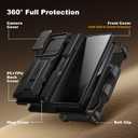 TONGATE for Z Fold 6 Case, [with S Pen Slot & Hinge Protection] [Privacy Glass Screen Protector] Full-Body Military Drop Phone Case for Samsung Galaxy Z Fold 6 with Kickstand & Belt Clip, Black