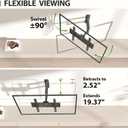 USX MOUNT Swivel TV Wall Mount for 26-60 Inch TVs up to 80 lbs, Single Articulating Arm, Full Motion TV Wall Mount Bracket with Swivel and Tilt, Max VESA 400x400mm