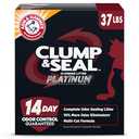 ARM & Hammer Clump & Seal Platinum Cat Litter, Multi-Cat, 14-Day Odor Control, Rock-Hard Clumps, 37 lbs – Powerful Odor Eliminator with Baking Soda