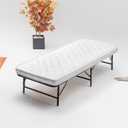 Greaton, 14-Inch Foldable Metal Platform Bed Frame with Tool Free Setup, Sturdy Steel, No Box Spring Needed, Twin, Black