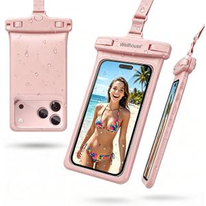 wellhouse 3D Waterproof Phone Pouch with Lanyard, Premium TPU100FT Deep Waterproof Phone Case for iPhone 17 16 15 14 13 12 Pro Max XS Samsung, Snorkeling, Surfing, Kayaking, Skiing, Hot Springs