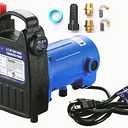 TecHome 1/2 HP Cast Iron Transfer Pump, 120V 1560GPH Water Pump, High Pressure Transfer Pump with Suction Strainer and Brass Connectors.