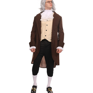 Maxim Party Supplies Adult Benjamin Franklin Deluxe Colonial Costume For Men 5 Piece Outfit, Medium